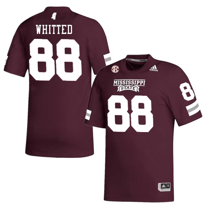 Men #88 Jacorey Whitted Mississippi State Bulldogs College Football Jerseys Stitched-Maroon